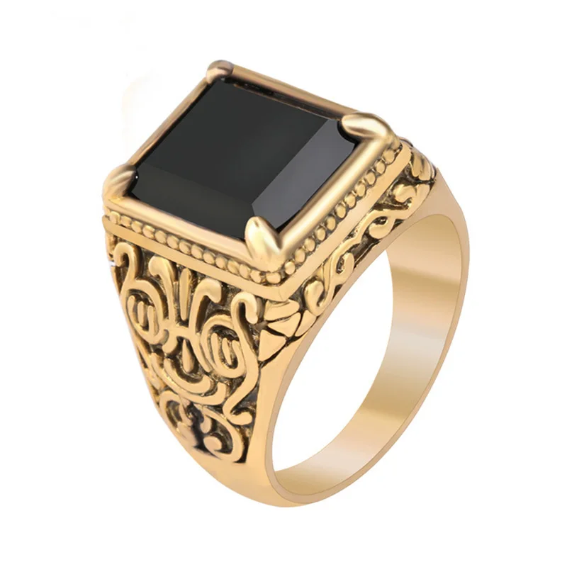 omeng 2017 hot sale retro black ring classic medieval style punk gilded mens rings free shipping - Medieval Wedding Rings omeng 2017 hot sale retro black ring classic medieval style punk gilded mens rings free shipping - Medieval Wedding Rings
