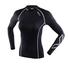 2XU Women joggers compression tights clothes long-sleeved Breathable Superelastic Joggers tees Fitness t-shirt