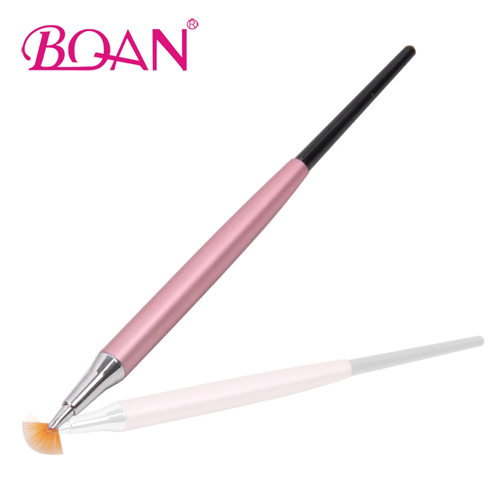 

New Design Mental&Plastic Handle Nail Art Wing Brush, Mini Nail Fan Painting Brush, 1pcs
