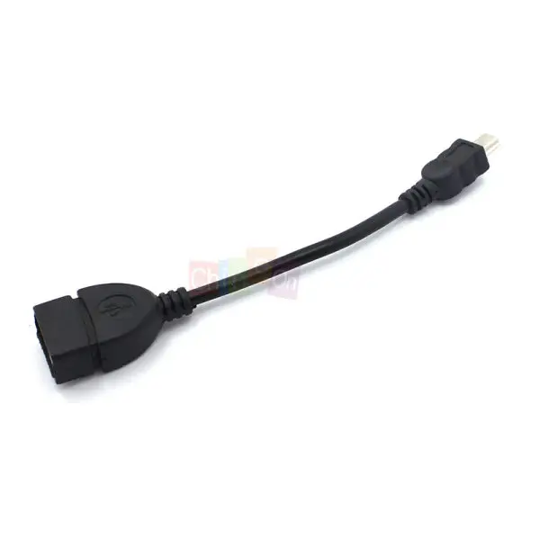 Черный USB A женский мини-usb B Мужской автомобильный адаптер для преобразования аудио OTG кабель 2 шт