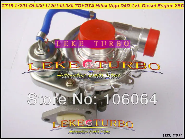 wholesale new CT16 17201-OL030 17201-0L030 turbo for Toyota Hilux Vigo D4D 2.5L Diesel engine 2KD turbocharger