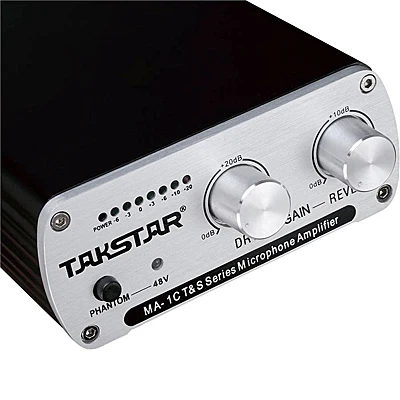 Takstar MA-1C Overcometh 3D аудио усилитель микрофонные предусилители с 48 в phantom power reverb источник питания