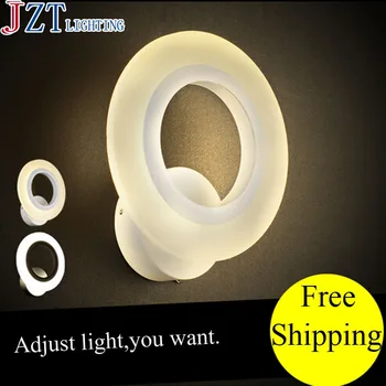 

New Products Creative Circular Acylic Wall Lamp Modern Warm/Cool Bi-color Light D20*H23cm Lamp for Bedroom Living room
