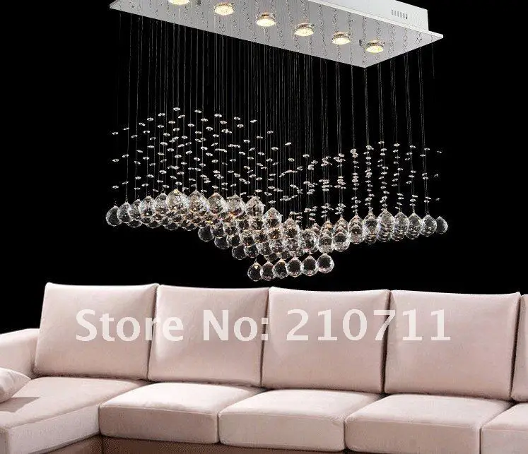Free shipping,Modern crystal chandelier,crystal lighting,L800*W300*H680mm
