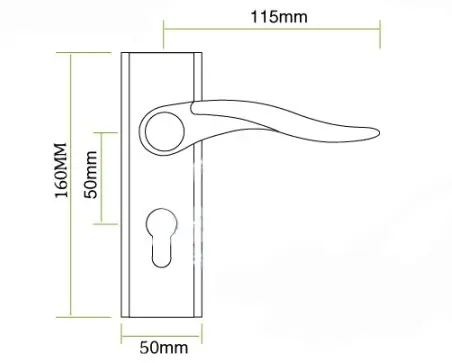 Рычаг из сплава цинка дверной замок с ручкой