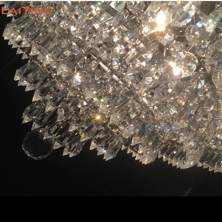 Laiting Lighting Empire элегантная деревенская люстра золотистая прозрачная K9 хрустальная