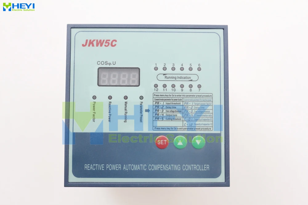 Регулятор коэффициента мощности JKW5C регулятор компенсации для конденсатора коэффициента мощности 12 шагов 380v
