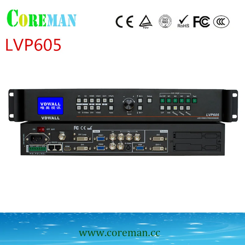

video Processor Lvp605 rental use +1pcs free LINSN 802D sending card dot matrix led module outdoot panel led