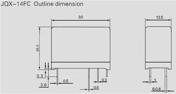 Реле JQX-14FC 2Z 5 контактов с мощным серебряные контакты 2NO+ 2NC 2DPT pcb реле