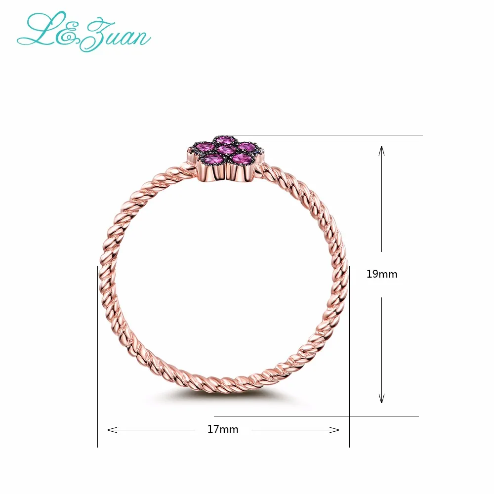 L& Zuan 14K золото натуральный сапфир кольца для женщин маленький цветок кольцо хорошее ювелирное изделие модные вечерние аксессуары лучший подарок 0019-3