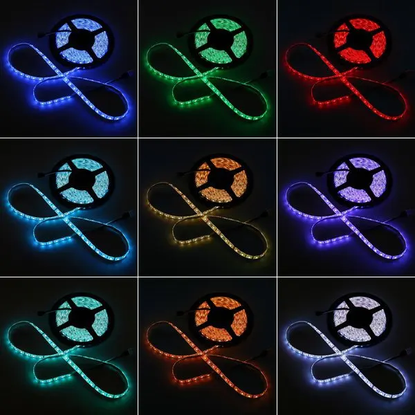10 компл./лот 5 М Водонепроницаемые SMD RGB 5050 300LED Гибкая Газа свет+ 44 ключевых ИК-пульт дистанционного,, ПЕРЕВОЗКА ГРУЗА ПАДЕНИЯ