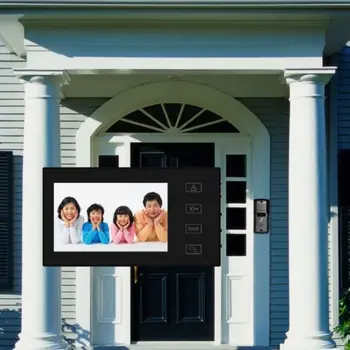 

7"Wired Video Visual Doorbell Doorphone Intercom System Outdoor IR CMOS Camera Indoor 7 Inch LCD Touch Display Screen