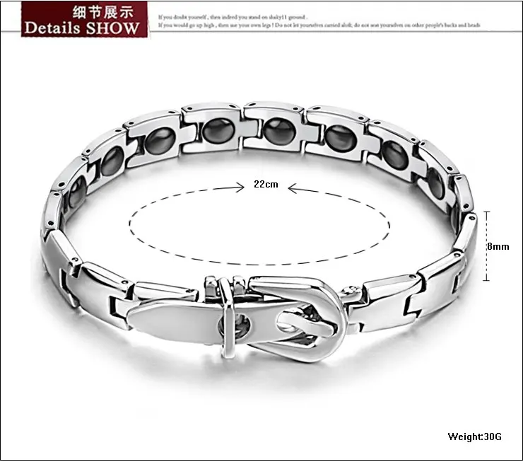 ОПК ювелирные изделия браслет исцеления нержавеющей стальной магнитный браслет Мозаика 16 природных био-магнитный лечебный браслет GS977