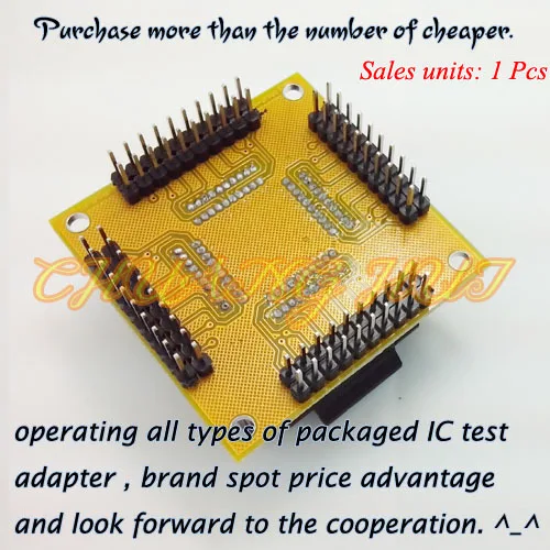 Ch-qfp80 программист адаптер TQFP80/qfp80 ic51-0804-711 Тесты Socket/IC Socket шага: 0.65 мм Размеры: 14 мм x 14 мм