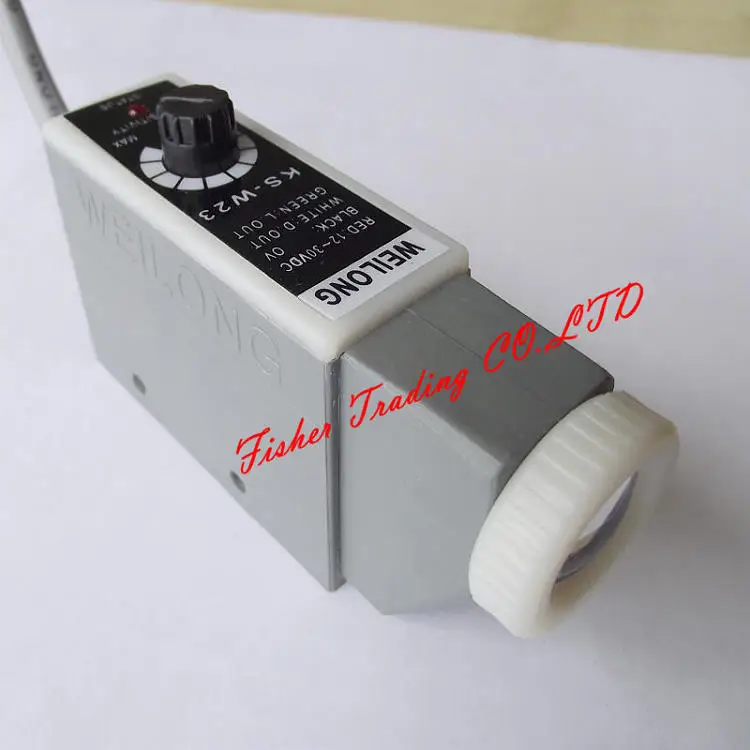 Weilong цветной датчик KS-W22 KS-W23 для машин для изготовления сумок, 10~ 30VDC фотоэлектрический переключатель глаз с белым светодиодный светильник