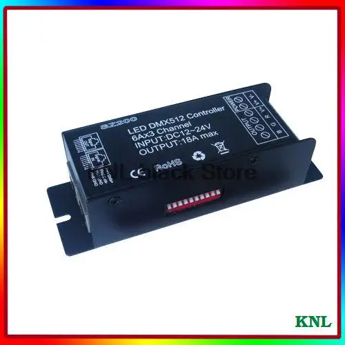 Светодиодный DMX512 декодер 6A* 3 канала DC12-24V для rgb Потолочная Лампа, Светодиодная лента с usb-питанием, /розничная