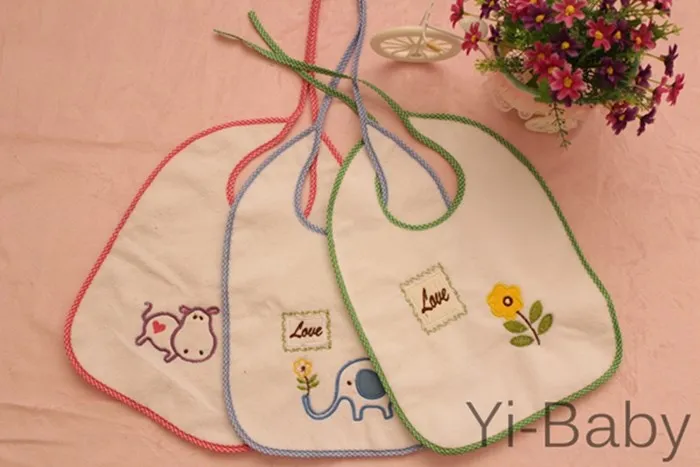 yb0017 цветок/Слон/Бегемот Burp Полотна младенческой слюны полотенца Baby Bib водонепроницаемый нагрудник нагрудники 12 шт./компл