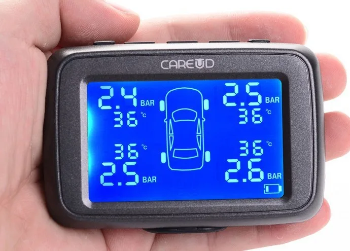 Купить жк система tpms, 4 внешних датчиков, контроля давления в шинах ...