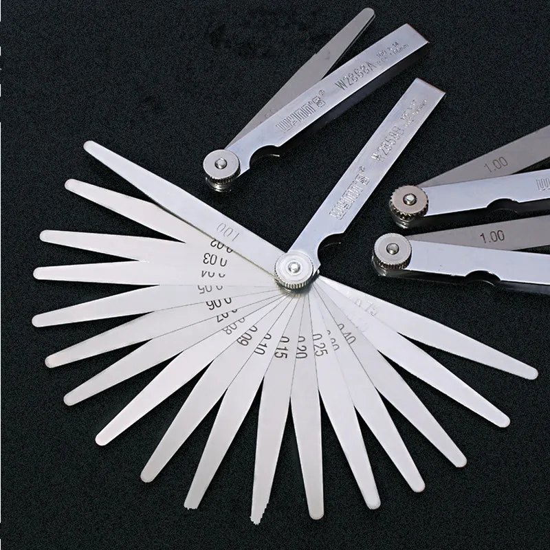 

0.02-1mm 17 Blade Thickness Gap Metric Filler Precision Stainless Steel Feeler Gauge Thickness Measuring Probes Tool