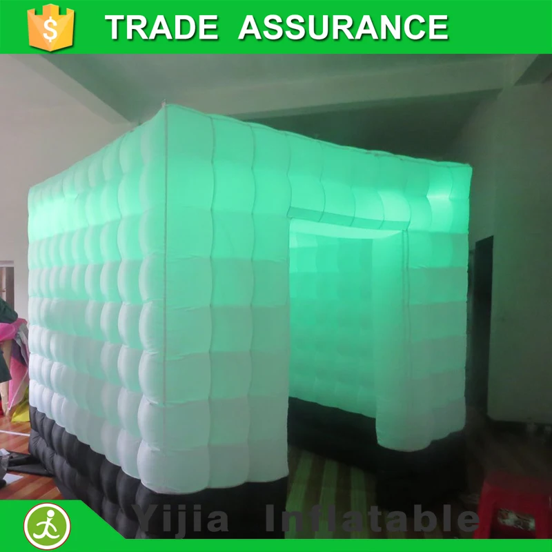 

High quality led stripes portable photo booth gonfiabile