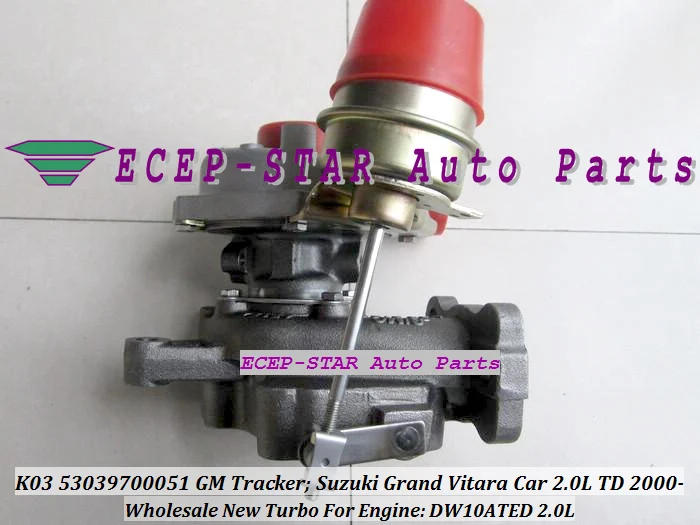 K03 51 53039700051 53039880051 ZY34027010 1390067G00 Turbo для Suzuki Grand Vitara для GM Tracker 2000-08 DW10ATED RHW RHZ 2.0L