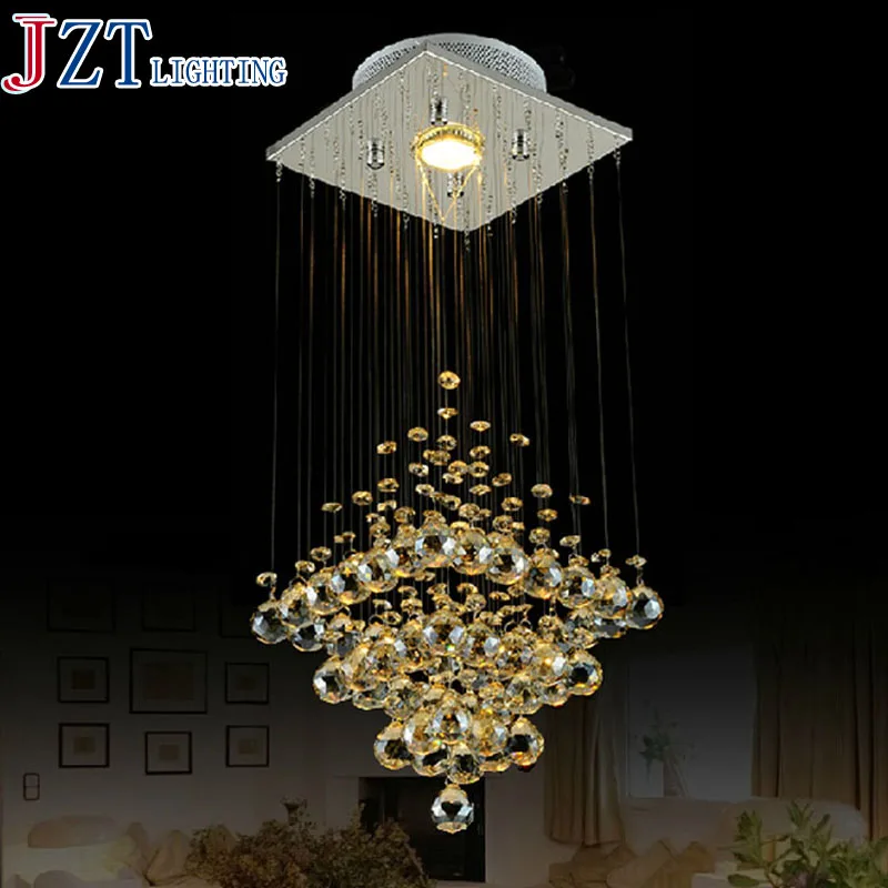 

M Modern Brief Crystal Pendant Lighting GU10 LED Hanging Drop Lamp Stair Corridor Luminaire Italy Style Promoted Lighting