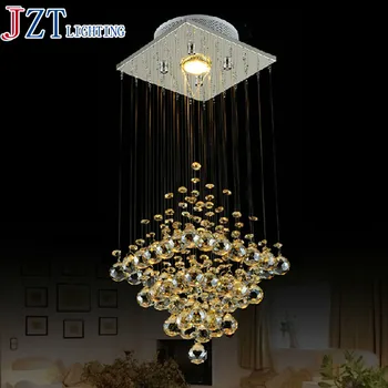 

M Modern Brief Crystal Pendant Lighting GU10 LED Hanging Drop Lamp Stair Corridor Luminaire Italy Style Promoted Lighting