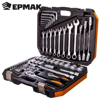 НАБОР ПРОФЕССИОНАЛЬНОГО ИНСТРУМЕНТА ЕРМАК КЛАССИК 91 предметов 1/4"+1/2"(047