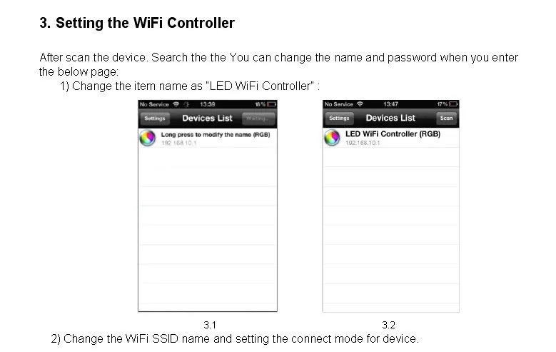 Светодиодный контроллер wifi rgb; управления светодиодный по железной дороге для Iphone, Ipad, Android, смарт-телефон; DC12-24V вход; 4A* 3 выходной канал