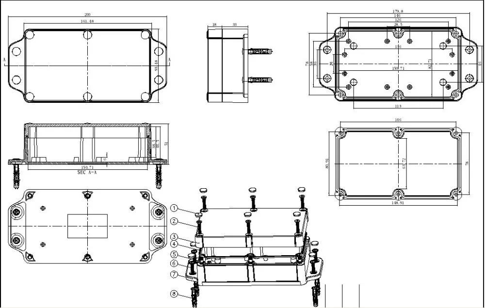 waterproof plastic box ip68 2
