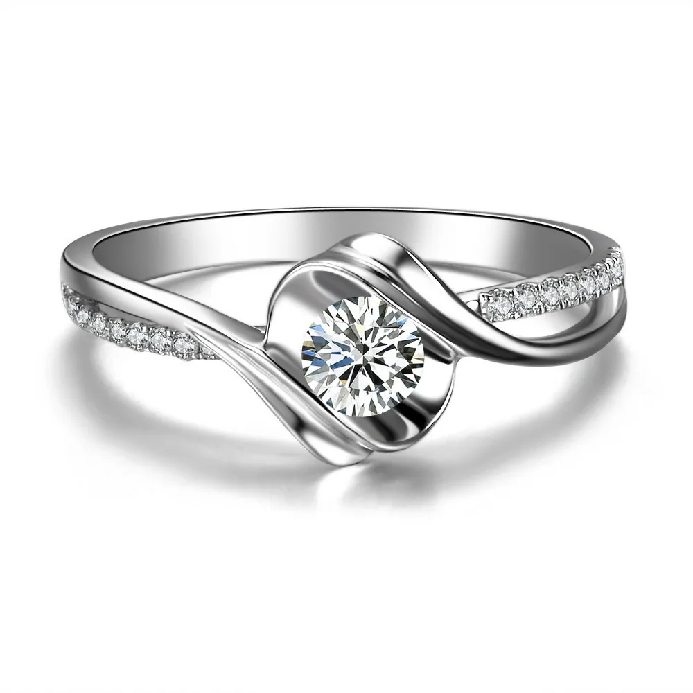 0.12ct бриллиантовое обручальное кольцо для женщин GVBORI 18K Белое настоящее золото сияющее Forever Love изысканное ювелирное роскошное Помолвочное Chiristmas