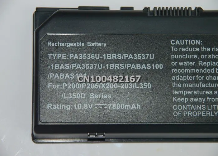 6600 мАч 11.1 В Батарея для Toshiba Satellite L355D P200 p200d P205 p205d P300 P305 p305d X200 X205 x200-200 Pro l350 Pro P200