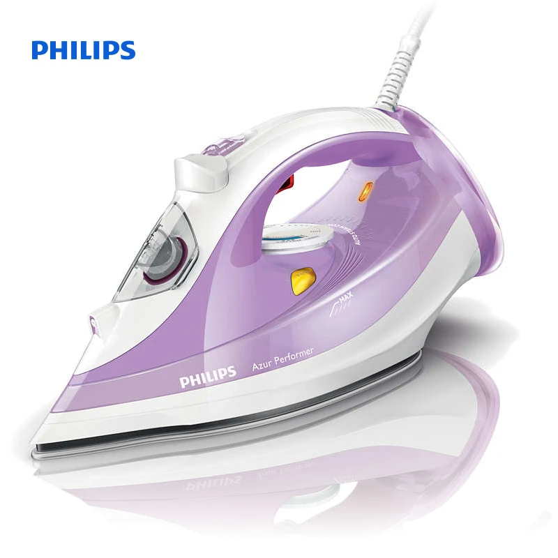 Philips Azur Performer Паровой утюг Подача пара 40 г/мин паровой удар 140г Подошва SteamGlide