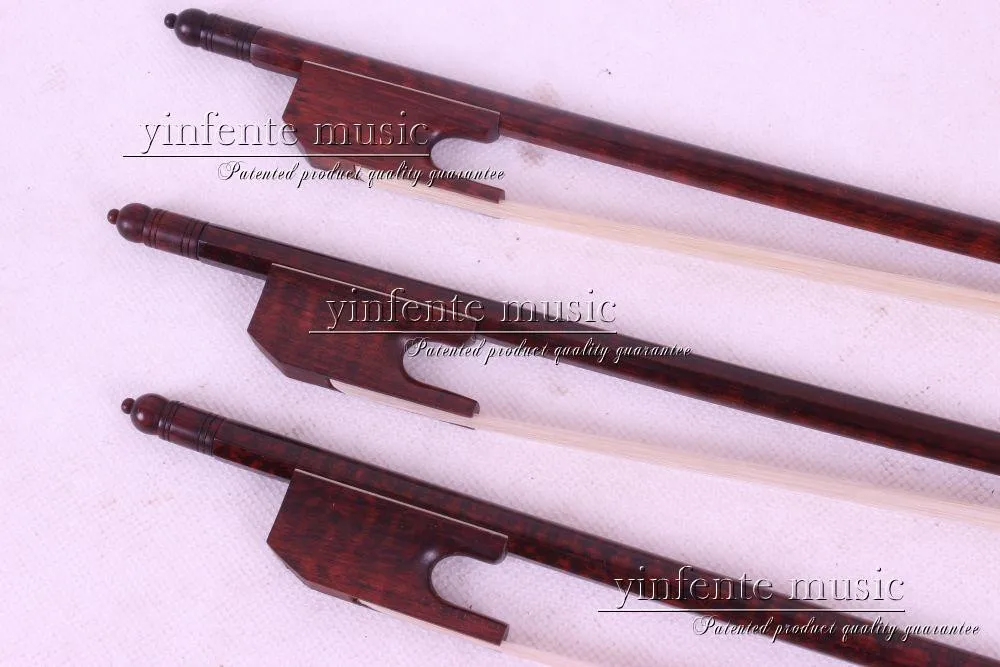 Snakewood 1 шт. 4/4 Скрипка Лук барокко белый конский хвост прямой#8