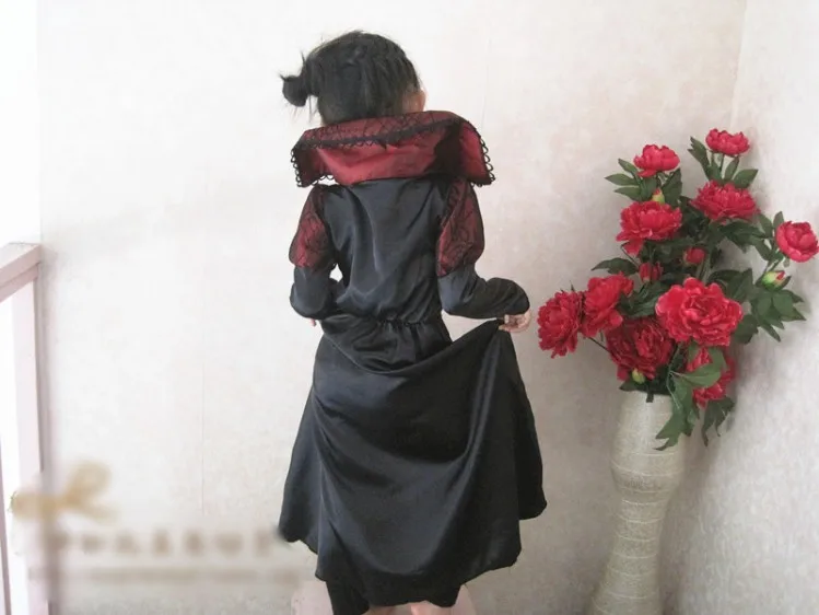 Нарядное платье на Хэллоуин костюм вампира для девочек Детский костюм монстра для детей