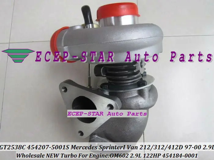 GT2538C 454207-5001 S 454184-0001 454207 454184 Turbo для Mercedes-Benz Sprinter Я 212D 312D 412D 1997-00 OM602 2.9L турбокомпрессора