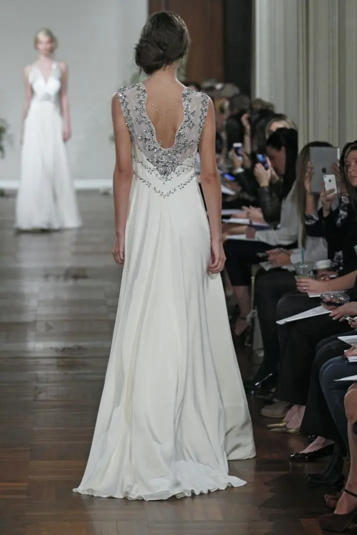 Бесплатная доставка 2018 vestidos formales сексуальное длинное ожерелье из бусин шифон с открытой спиной выпускное свадебное платье подружки
