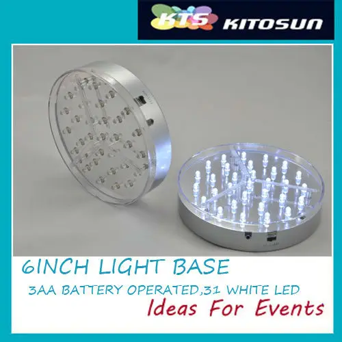 6inch white color led lights base