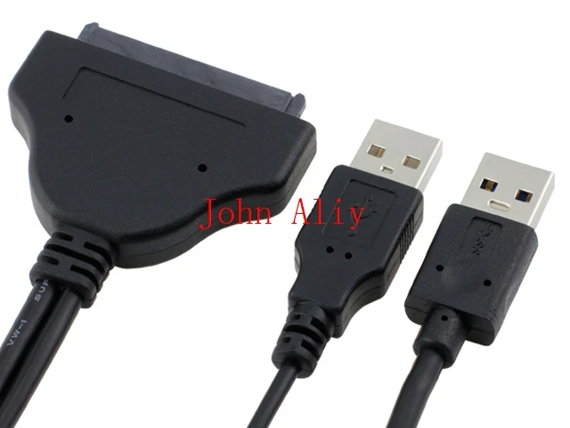 Дешевый черный USB 3,0 на SATA 22Pin кабель питания данных адаптер 2,5 дюйма драйвер жесткого диска
