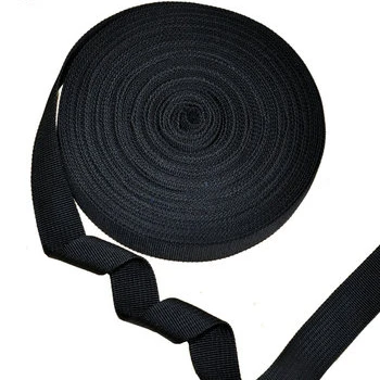 black more dense 25 мм шириной 10,94 ярдов(10 м)/лот чистый цвет утолщение PP лямки, плетеный ремень, рюкзак ремень - Цвет: black more dense