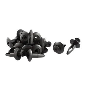 

X Autohaux 15 Pcs 7.5Mm Plastic Push Type Rivet Retainer Fastener Bumper Pin Clips For Honda
