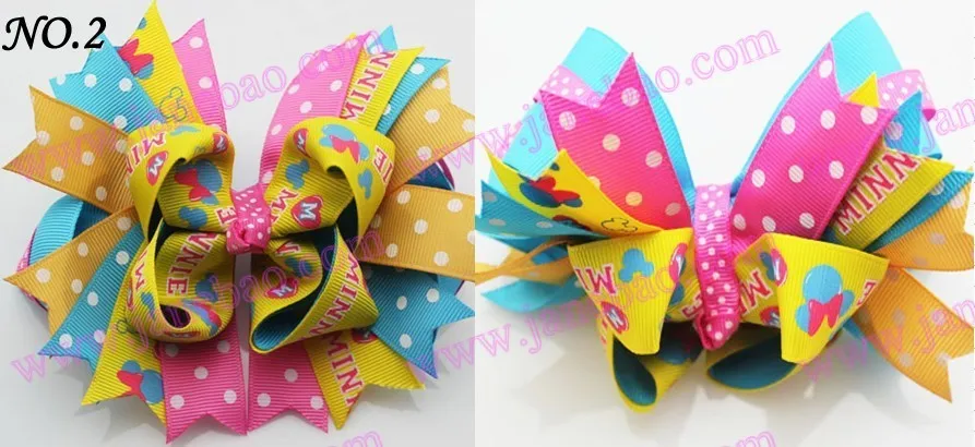 30 шт. Новые 6 ''большие слоистые банты для волос слоистые бутиковые банты для волос с животным принтом бантики для волос