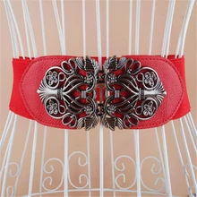Recém projeto acessórios de moda Alloy Flower Elastic cintas cinto de couro do Vintage para as mulheres YD134