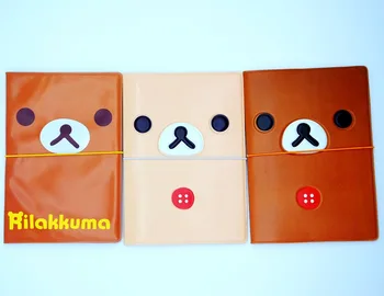 

Cartoon Rilakkuma Credit Card Holder,PVC Leather ID Card Bag,Business Porte Carte Simple,Travel Passport Cover 14*9.6CM