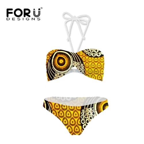 Aliexpress.com : Buy FORUDESIGNS Summer African Nation Print Bikinis ...