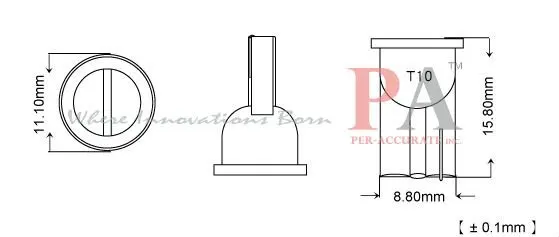 PA светодиодный 2pcs x T10 клин Bau15s 1156 разъем трансформатора лампы