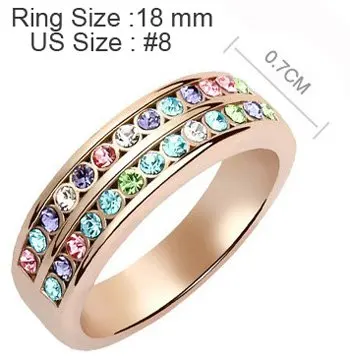 Качество Круглый в два ряда AAAA + стразы модное кольцо для пальца ювелирные изделия Сладкий женщин тигр Тотем Бесплатная доставка подвески