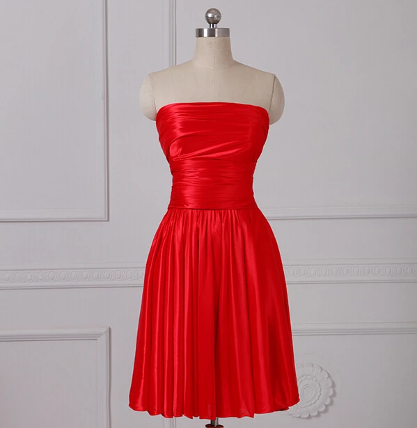 Red Knee Length Bridesmaid Dresses Convertible Dress Multi wear Ways