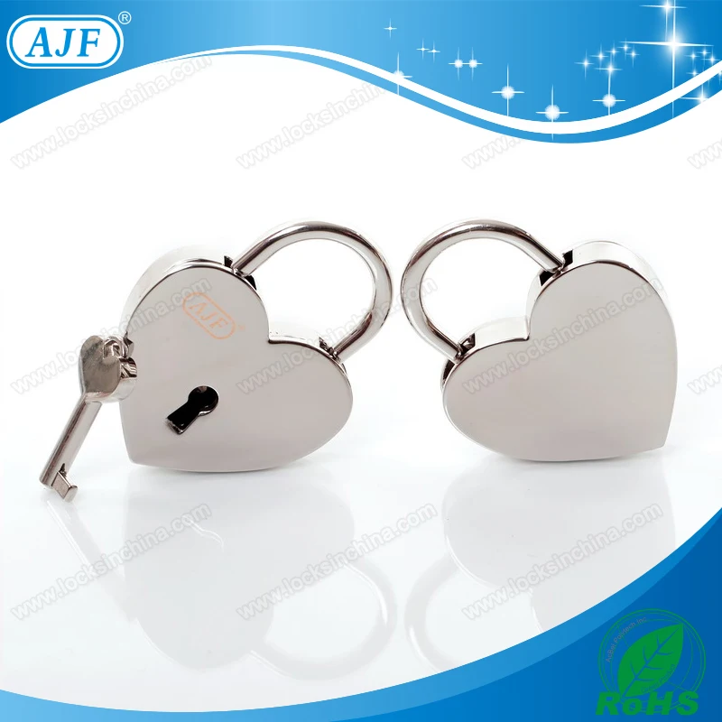 AJF серебро в форме сердца замки с ключом для свадьбы decoration-A01-021HW, Новогодние товары подарок