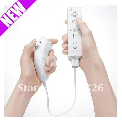 Пульт дистанционного управления и контроллер "нунчаки" для nintendo WII White